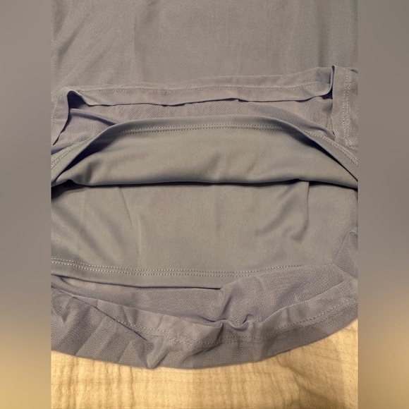 Bar III Blue Mesh Mini Dress - Size L - Picture 8 of 11